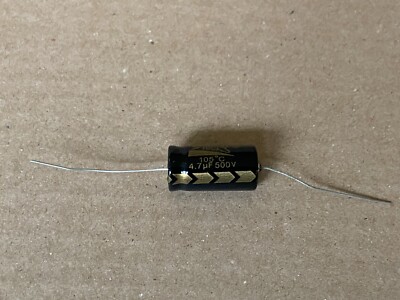 2x Supertech 47uF 500V Axial Capacitors – For Guitar Tube Amps, Radios, Vintage Electronics
