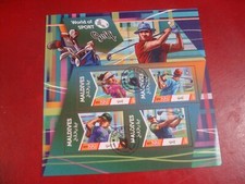 MALDIVES - 2015 GOLF - MINISHEET UM USED SOUVENIR MINIATURE SHEET