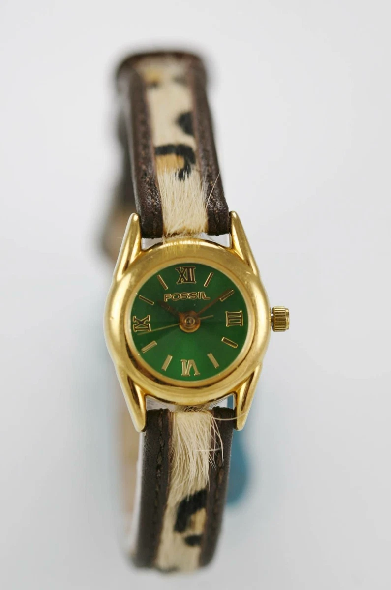 Green fossil watch women's sale