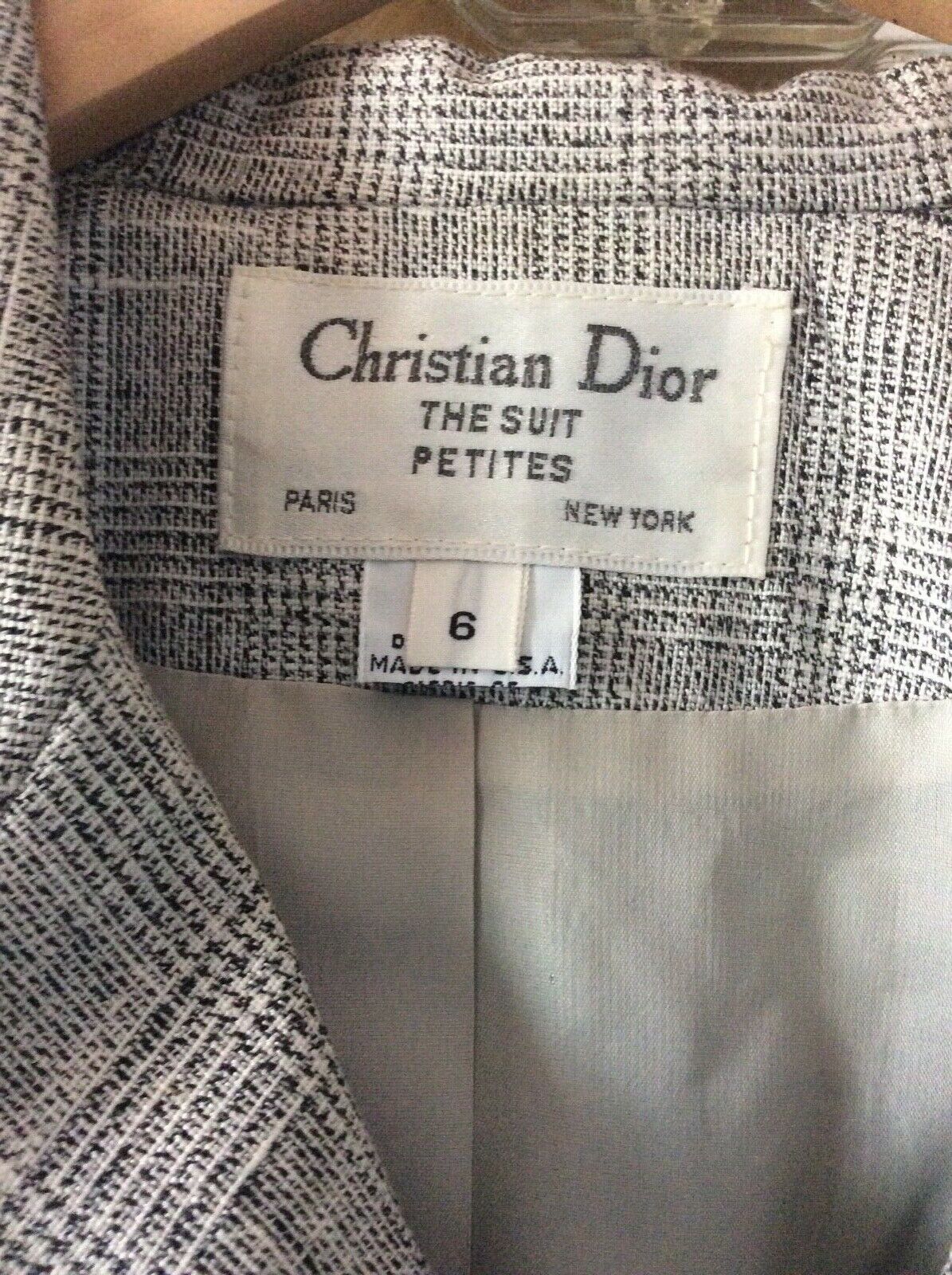 Rare VTG Designer Christian Dior Linen Skirt Suit… - image 2