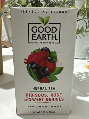 Good Earth Sensorial Herbal Tea Hibiscus, Rose and Sweet Berries 15ct