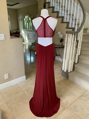 garnet formal dresses $298 NWT RED/GARNET LA FEMME PROM/PAGEANT/FORMAL DRESS/GOWN #22288 SIZE 8