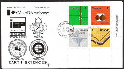 🍁Canada   #585a  LRpb    "EARTH SCIENCES"    Brand New  1972   Rosecraft Cover