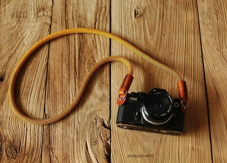 Cuerda de escalada dorada correa de cámara hecha a mano de 10 mm  Foto 4 de 4