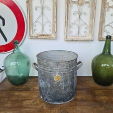 B8413 Alter Zink Einwecktopf | Kochtopf | Einkochtopf | Pflanztopf | Eimer