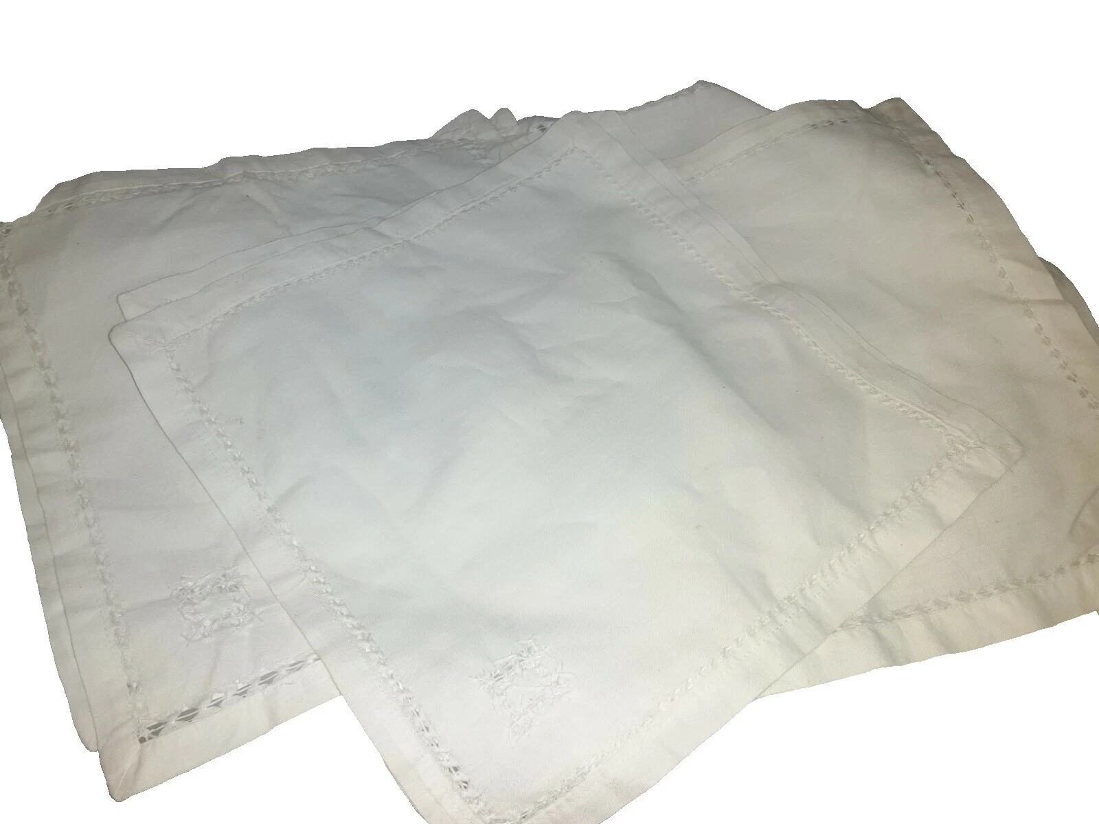 Mezcla de lino Edwardian Pañuelos vintage Plain & Solid