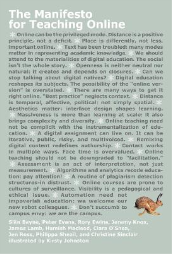 Sian Bayne The Manifesto for Teaching Online (Tascabile)