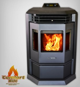 Comfortbilt Hp22 Metallic Black Pellet Stove Fireplace 50000 Btu