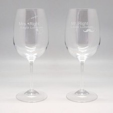 20 oz Mr. Right  Mrs. Always Right Wine Glass Set