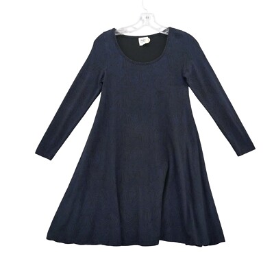 Mata Traders Geometric Print Long Sleeve Casual Dress XS