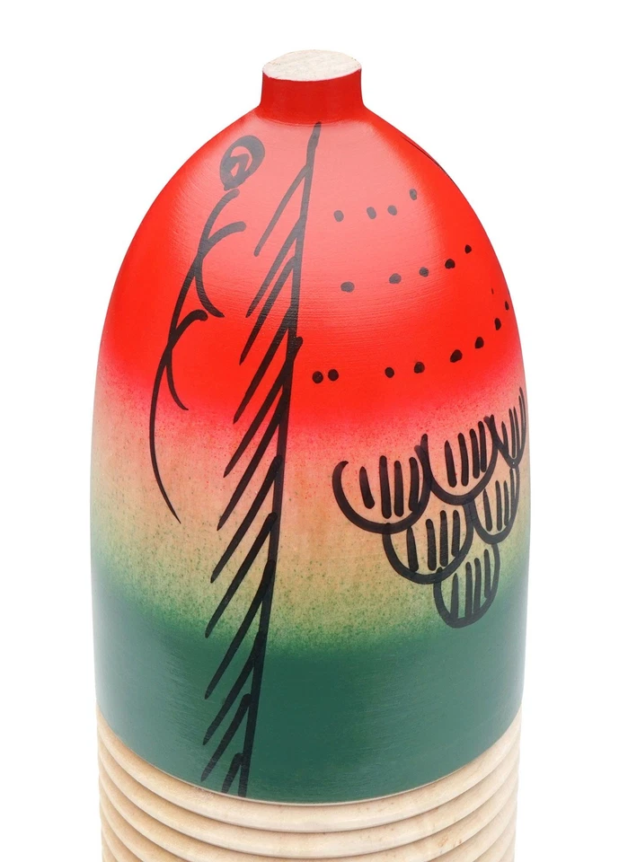 XDrum Percussion Mexican Guiro Ratschgurke Fisch Flaschenkürbis Holz handbemalt - Bild 4 von 4