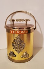 Vintage Gold Colored Ice Box Texas Sticker