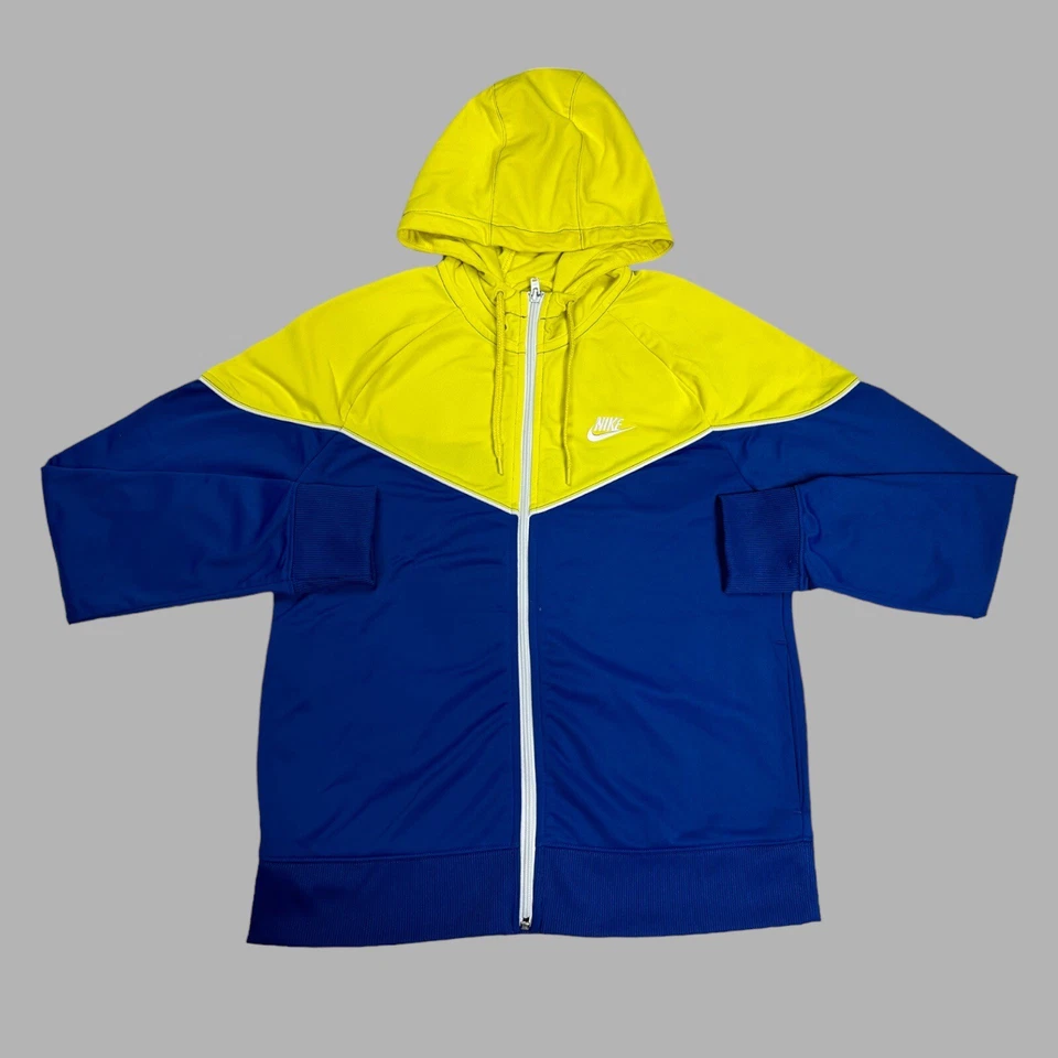 Sudadera con Capucha Nike Juvenil Talla Grande Vintage Años 90 Cremallera Completa Logo Bordado Bloque de Color Foto 4 de 4