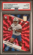 2023 Donruss Elite JOSH DOWNS /625 Red Aspirations Shimmer Rookie #159 RC PSA 10