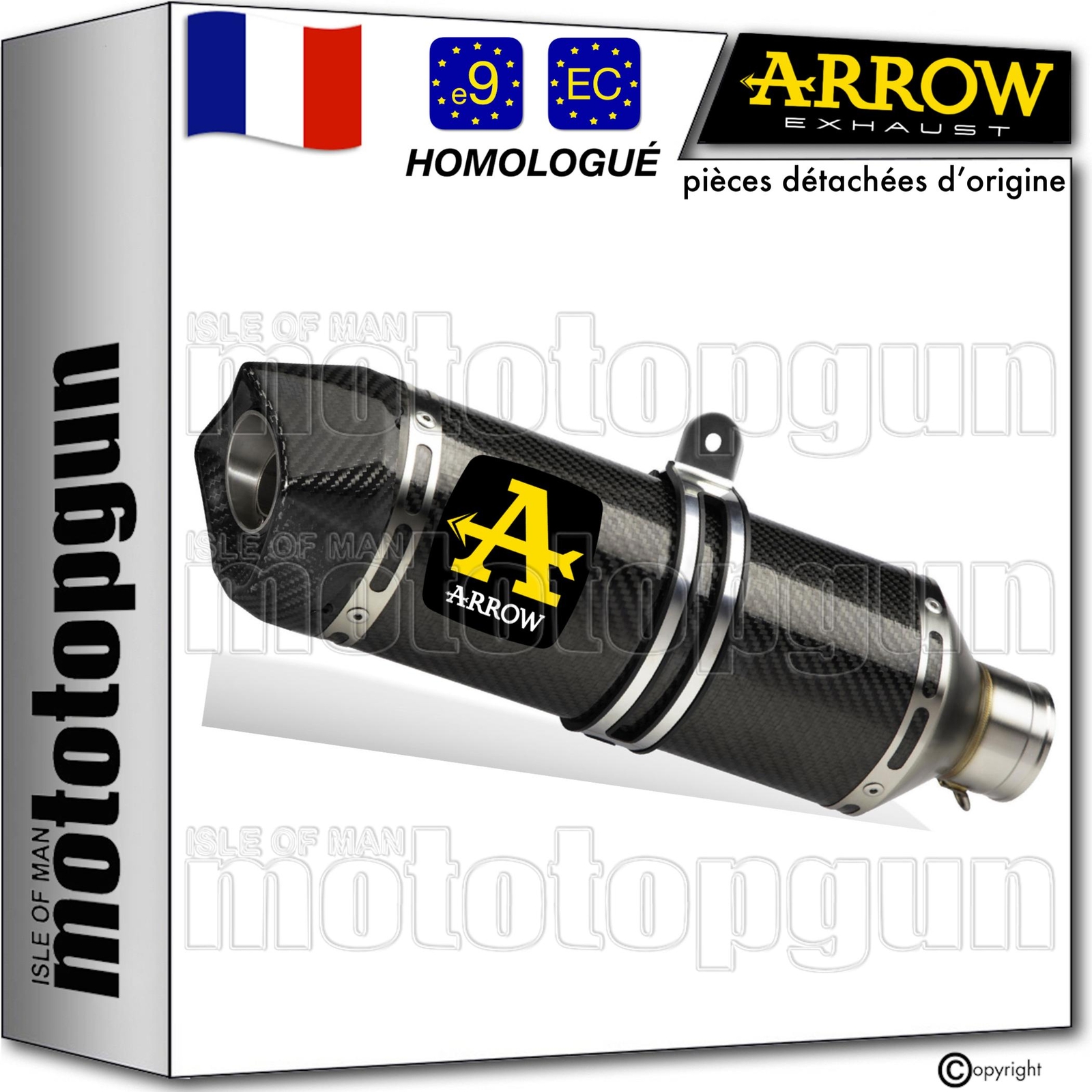 Arrow pot echappement carbone Suzuki GSX-R 1000 2018 homologué