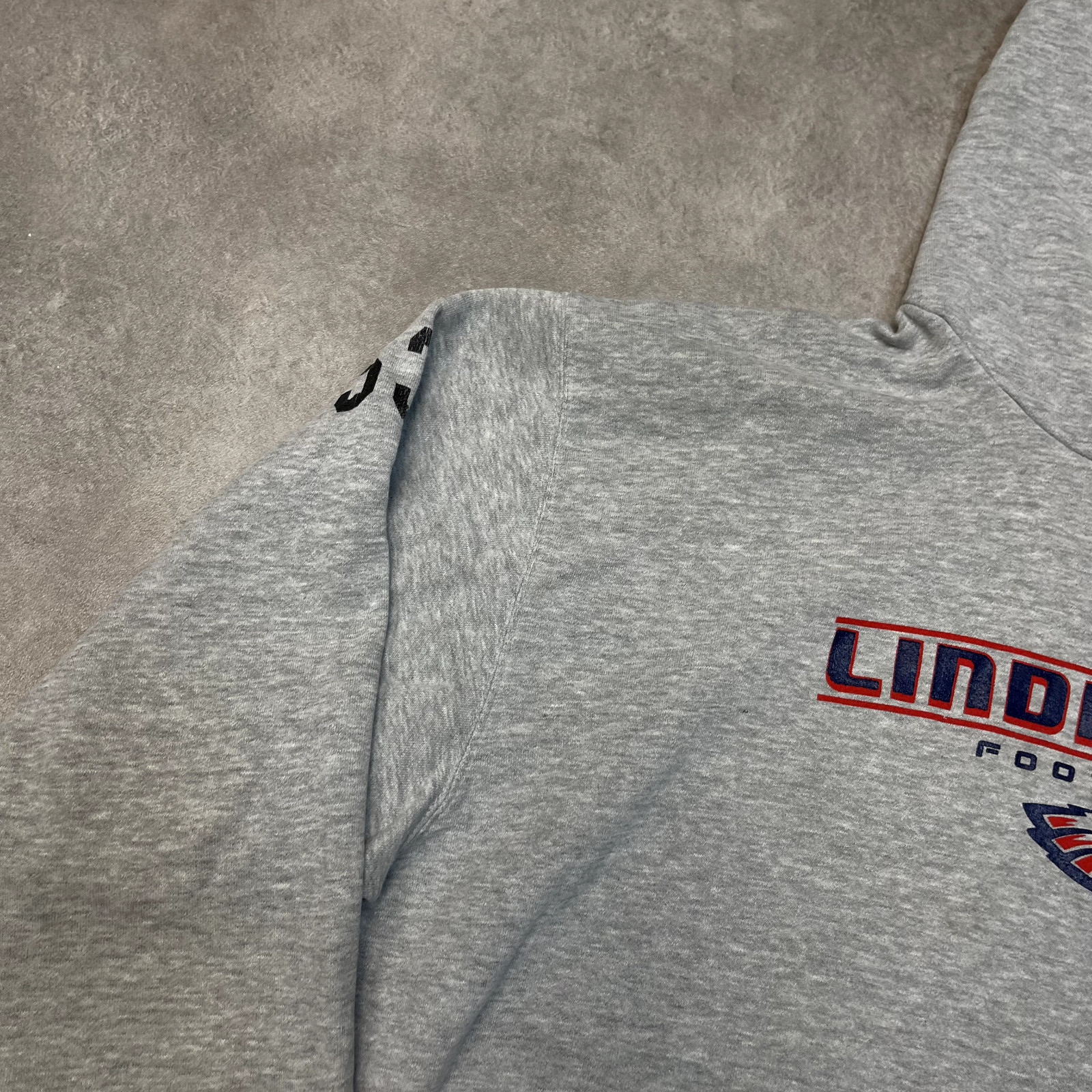 Nike Lindbergh Football Hoodie Mens 2XL Graphic Pullover Sweatshirt, Grey image 6