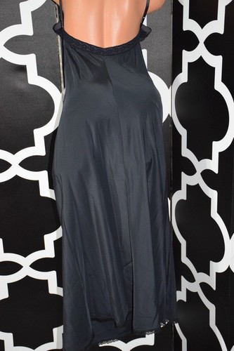 Vintage Alice Maloof Nightgown Black Elegant Large 36 Gown - Picture 8 of 8