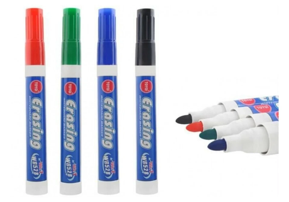 PENNARELLO PER LAVAGNA MAGNETICA A SECCO CANCELLABILE nero blu rosso verde penna