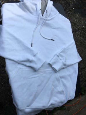 white champion hoodie men's medium