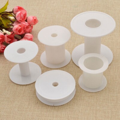 10pcs Plastic Empty Wire Cord Spools Thread Bobbins Ribbon Reel Craft Sewing