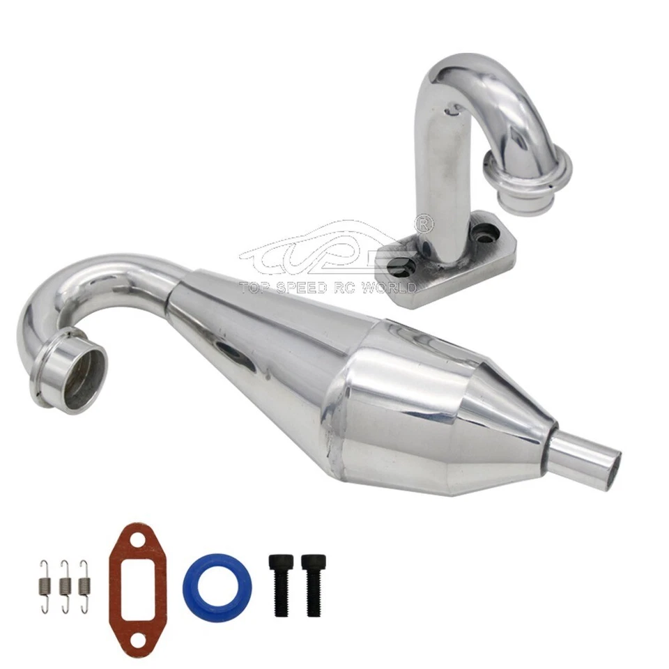 Aluminum Exhaust Pipe Kit In US For 1/5 HPI RV KM Baja 5B SS 5T 5SC TRUCK RC CAR - Image 4 of 4