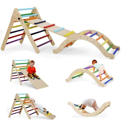 Klettergerüst Kinder Baby Kletterdreieck mit rutsche Triangle Gym Drinnen Fitnes