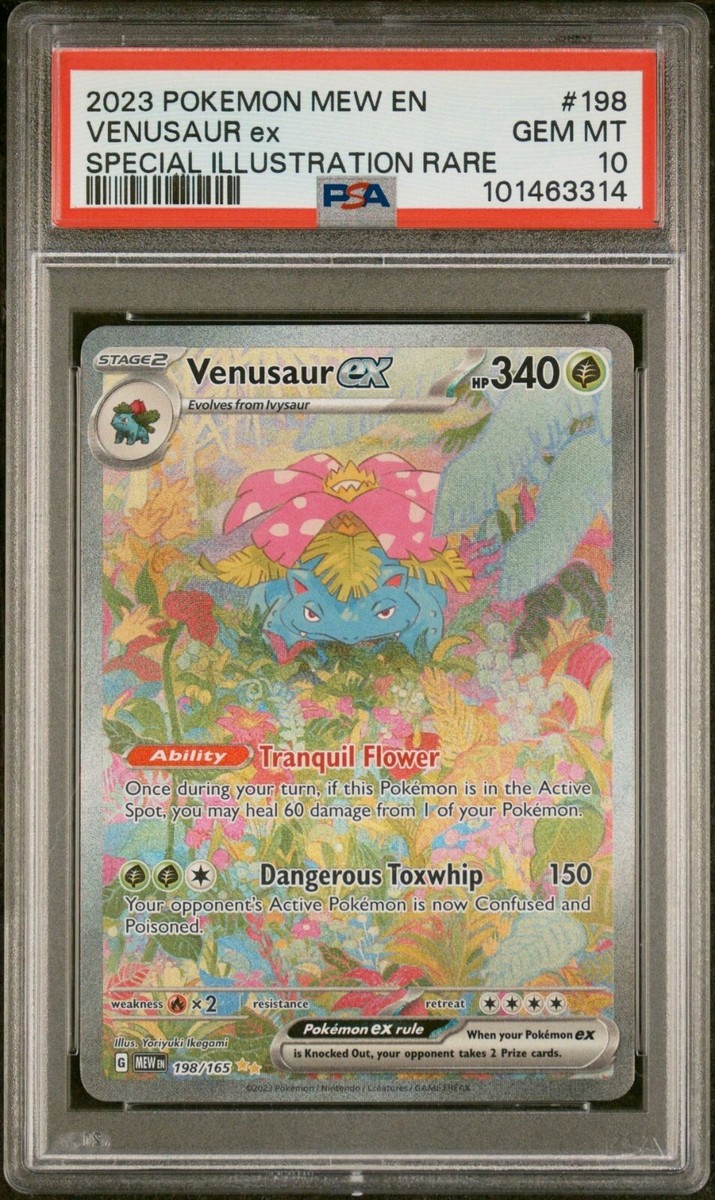 PSA 10 Gem Mint Venusaur ex 198/165 Pokemon Scarlet & Violet 151