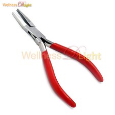 Flat Nose Jeweler's Pliers Comfortable PVC Grip Red Handle, Beading Hobby, Wire