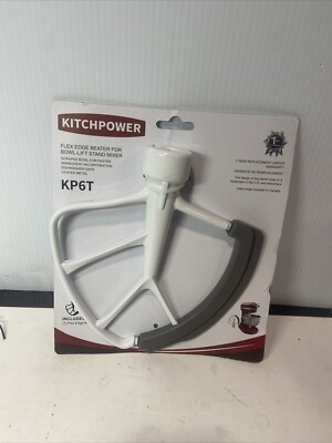 Brand New KitchPower Tilt-Head Flex Edge Beater Mixer 6 Qt - KP6T for Mixer1440