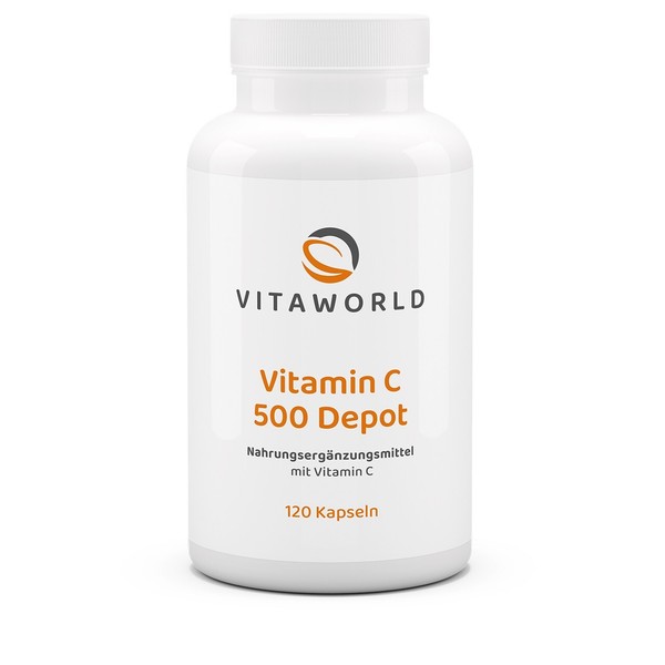 Vita World Vitamin C 500Mg Depot 120 Vegi Kapseln Apotheker-Herstellung-image