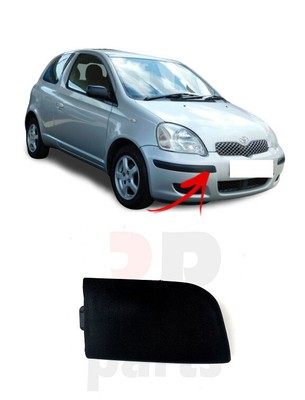 Tappo Coprigancio Traino Anteriore Per Toyota Yaris LE 2017-2019 - Ricambio Plastica Nera