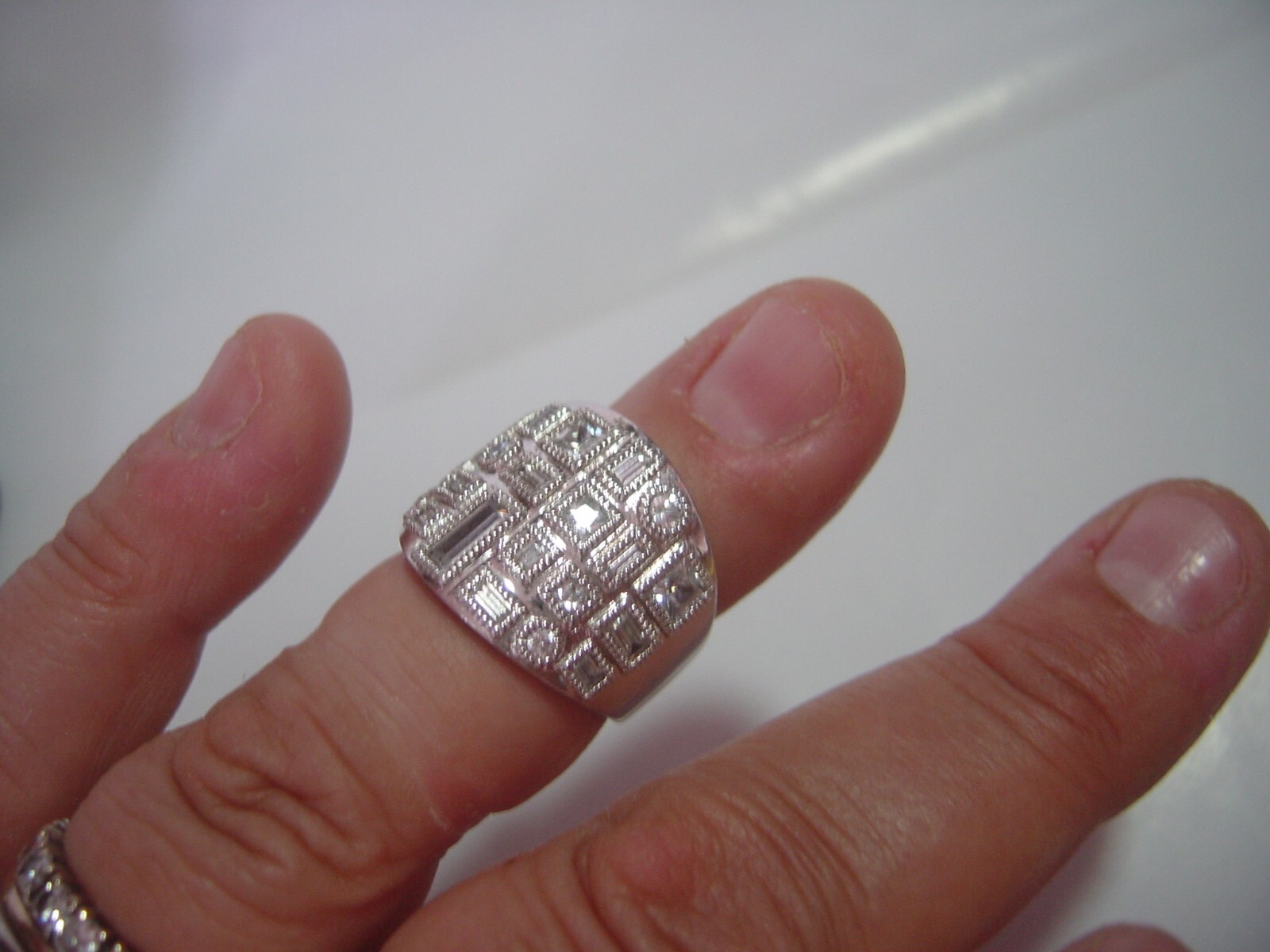 vintage incredible LARGE Solid Silver Ring- super… - image 12