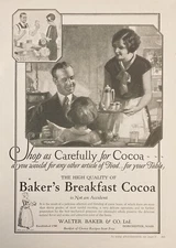 1926 AD(M5)~WALTER BAKER CO. DORCHESTER, MASS. BAKER’S BREAKFAST COCOA