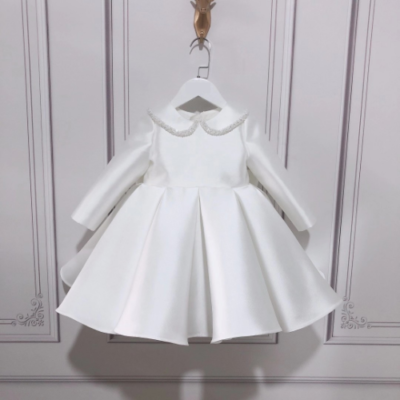 Girl Dress Birthday Party Outfits Toddler Satin Ruffles Gown Evening Dresses  | eBay