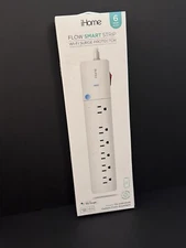 iHome 6 Outlet Smart Surge Protector Works with Alexa and Google Home, App Co...