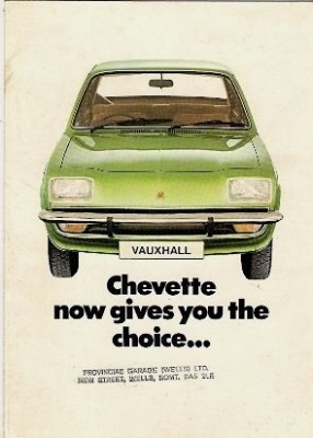 Vauxhall (Opel) Chevette 1976 UK Markt Faltprospekt Limousine Schrägheck E L GL GLS