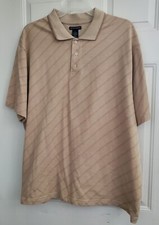 Knightsbridge Men s Polo Shirt Short Sleeve Sz 2X Tan Cotton Poly New