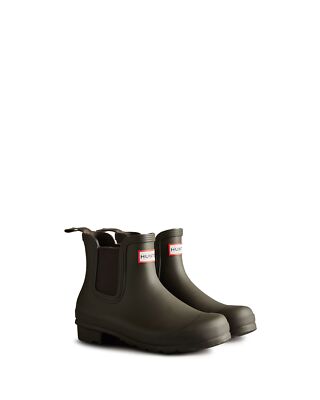レインシューズ HUNTER [WOMEN] Original Chelsea Rain Boots Bitter Chocolate Hunter Original Chelsea Women's Casual Boots, Bitter Choc