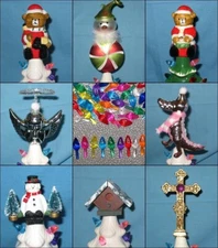 Specialty Ceramic Christmas Tree Topper For Medium to Large Tree + Bulbs, Lights