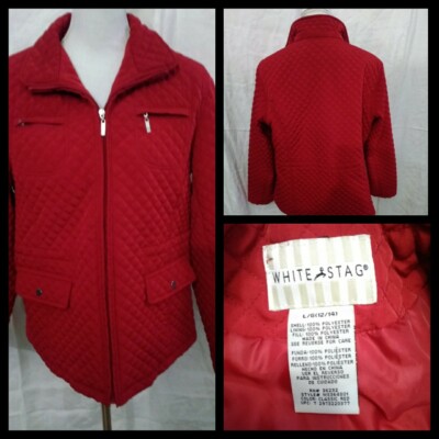 white stag quilted jacket