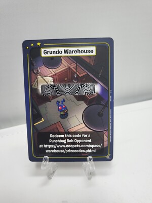 Neopets Battledome TCG Grundo Warehouse Virtual Prize Card 05 Punchbag Bob
