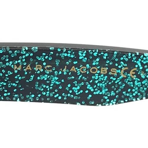 Marc Jacobs Sunglasses 229/S 2PO3J/SP Black Green Glitter Square Purple Lenses - Picture 12 of 13