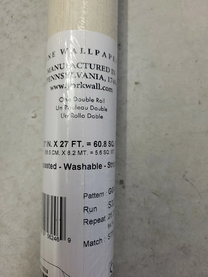 Rollos de papel pintado york GG4704 rayas beige y plata Foto 3 de 4