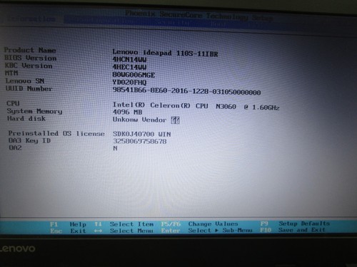Lenovo ideapad 110S Intel Celeron 1,6Ghz 4GB-DDR3,ohne Festplatte für Bastler - Bild 2 von 10