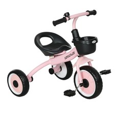 Adjustable Kids Tricycle Age 2-5, Toddler Bike with Basket, Bell  EVA Wheels,