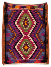 Vintage Barak Kilim Rug 31.5x41.3'', South Anatolian Village Weaving, Wool Kilim