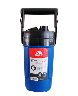 Igloo 2qt Sport Beverage Cooler Blue Water Bottle Fence Hooks   Retro - READ