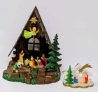 Vintage Shiny Brite Christmas Nativity Scene Plastic MCM * Read