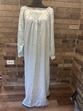Orpheus Long Gown Peignoir Satin Flannel Lined Large L 60's Vintage 60377