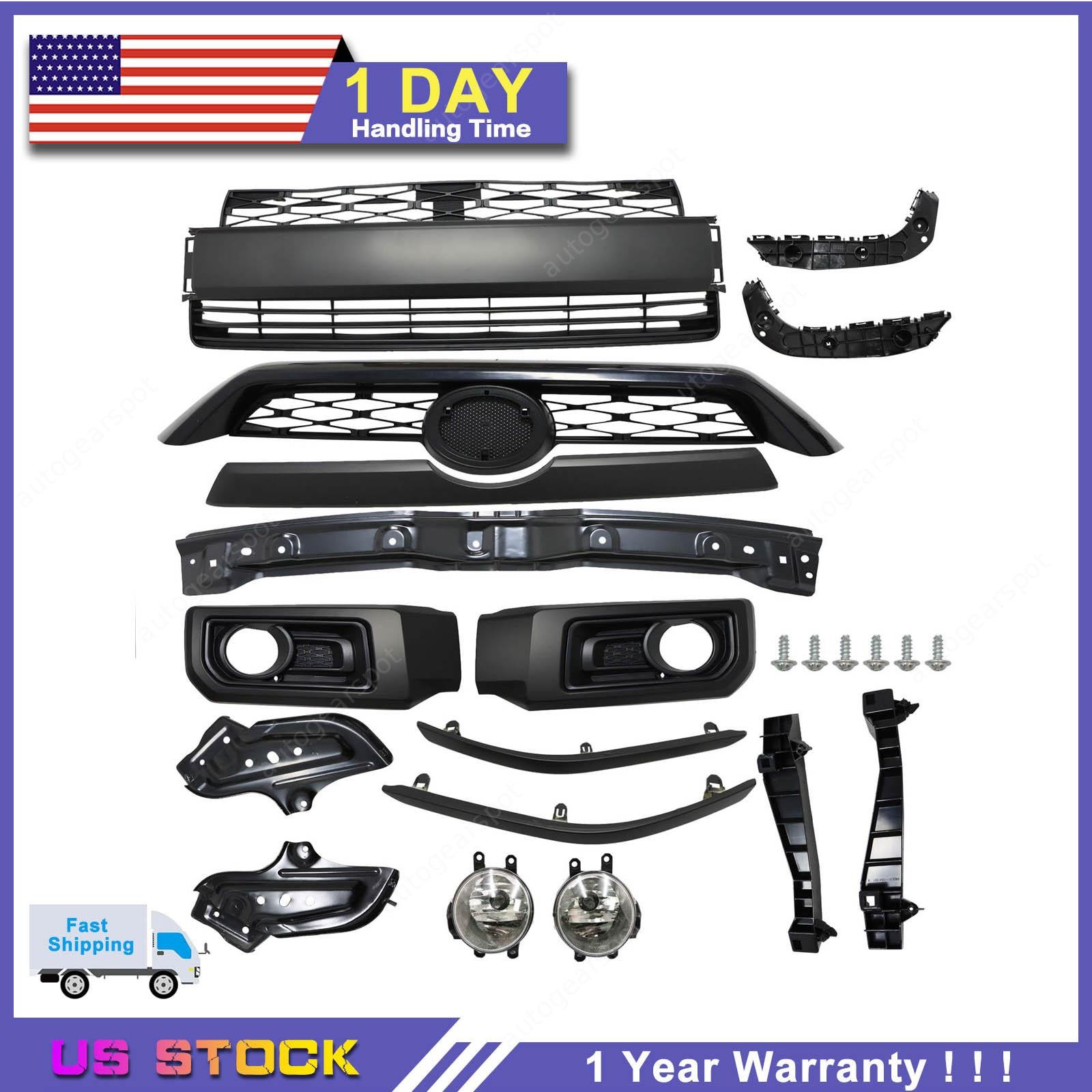 For 2014-2020 Toyota 4Runner Limited Black Front Bumper Grille Assembly Body Kit